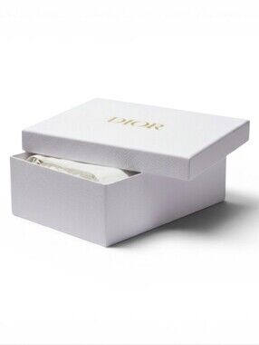 Christian Dior Nesting Storage Box with Stuffing in White and Gold NWOT